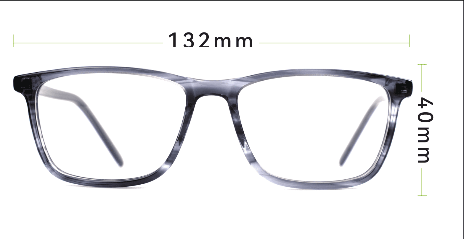نظارة إطار مستطيل للجنسين | EyzKare كريستال ايدج
