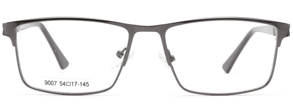 نظارة طبية رجالية بإطار مستطيل نصف معدن | EyzKare تيتان إيدج