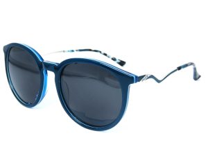 نظارة شمسية نسائية بإطار بيضاوي أسيتات | EyzKare رادينت فيمي - نظارة شمس للنساء لون أزرق ماركة ايزكير بالسعودية - نظارة شمس نوع العدسة مستقطب