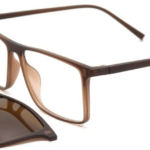 نظارة شمسية طبية للرجال | EyzKare مجموعة بيزنس كليب اون - لون بني