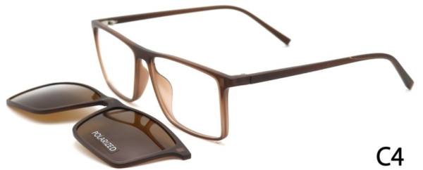 نظارة شمسية طبية للرجال | EyzKare مجموعة بيزنس كليب اون - لون بني