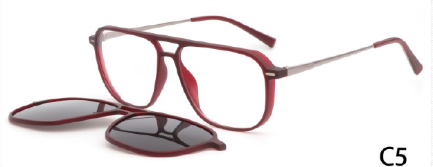 نظارة طبية شمسية للجنسين من إيزكير لون احمر