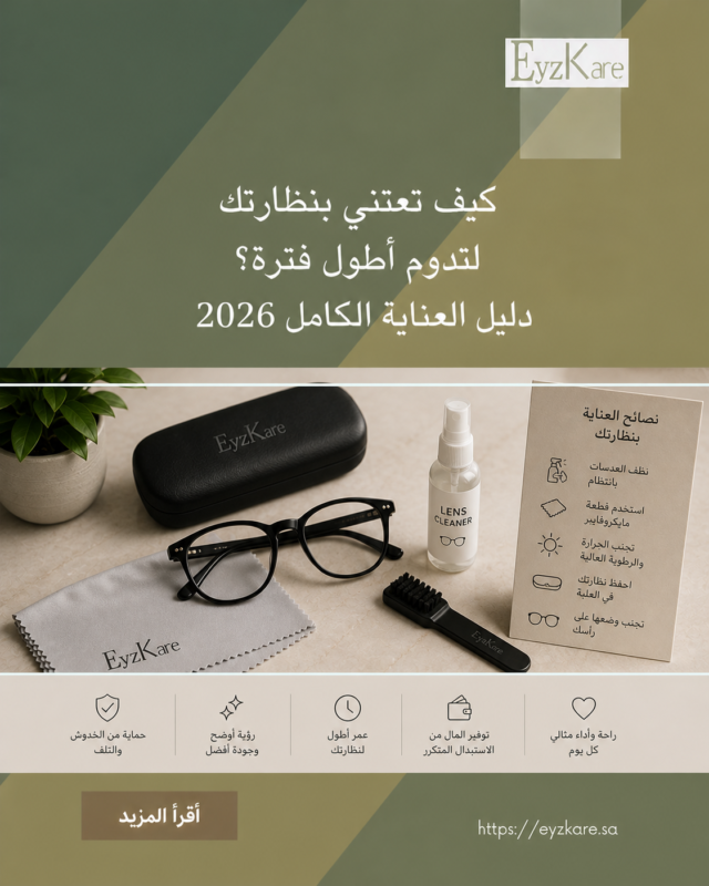 كيف تعتني بنظارتك لتدوم أطول فترة؟ دليل صيانة النظارات 2026